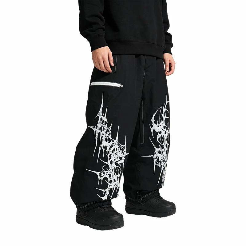 Edgy Street Style snöbyxor med tryck