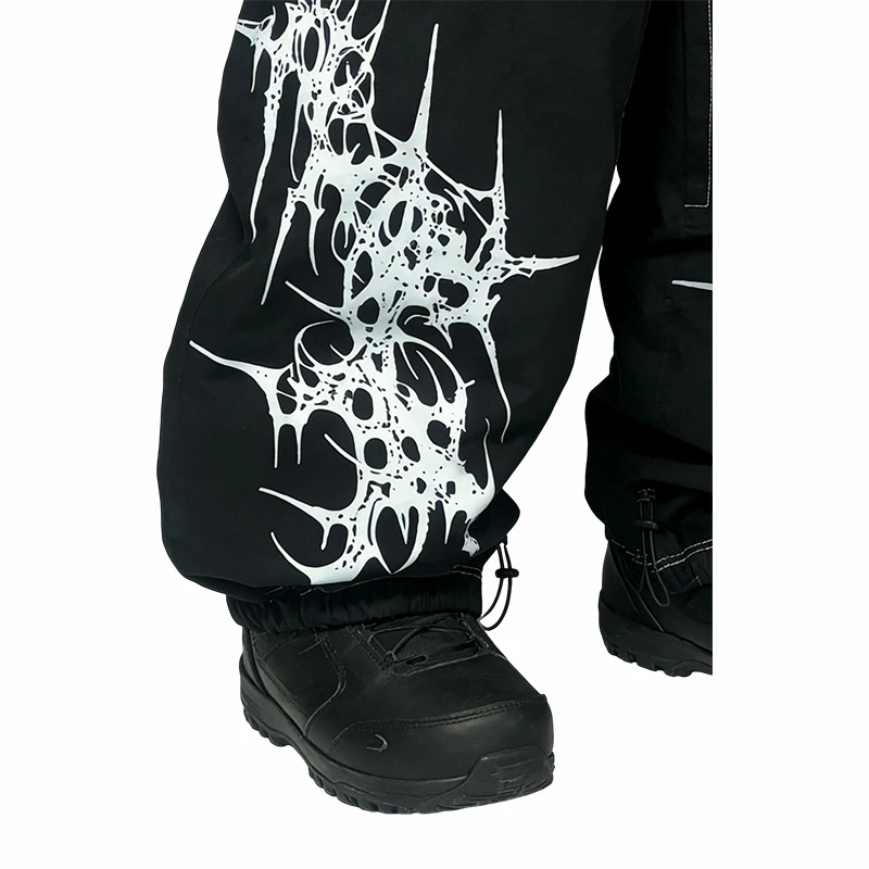 Edgy Street Style Snow Pants With Printing Edgy Street Style Snow Pants With Printing
